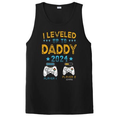 Retro I Leveled Up To Daddy 2024 First Time Dad PosiCharge Competitor Tank