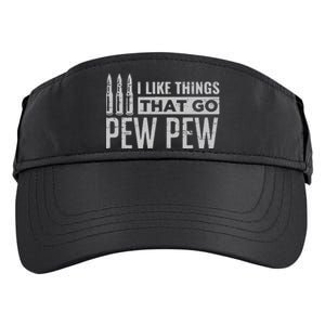 Retro I Like Things That Go Pew Pew Gun Enthusiast Apparel Adult Drive Performance Visor