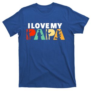 Retro I Love My Papa Engineer Dad FatherS Day Gift T-Shirt