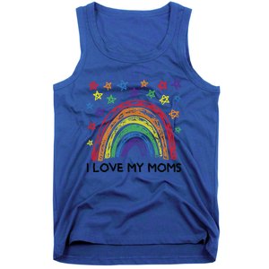 Rainbow I Love My Moms Family Two Mothers 2 Mommies Cute Gift Tank Top