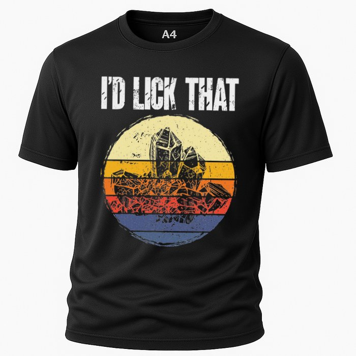 Rockhound ID Lick That Retro Geology Rock Collecting Cooling Performance Crew T-Shirt