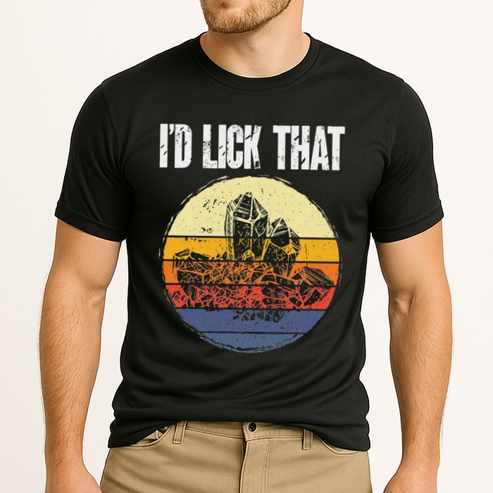 Rockhound ID Lick That Retro Geology Rock Collecting Cooling Performance Crew T-Shirt