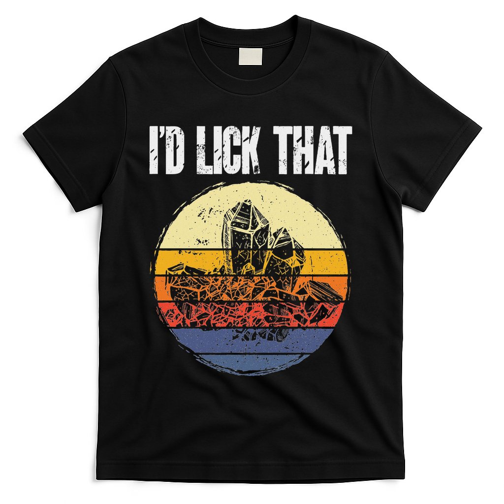 Rockhound ID Lick That Retro Geology Rock Collecting T-Shirt