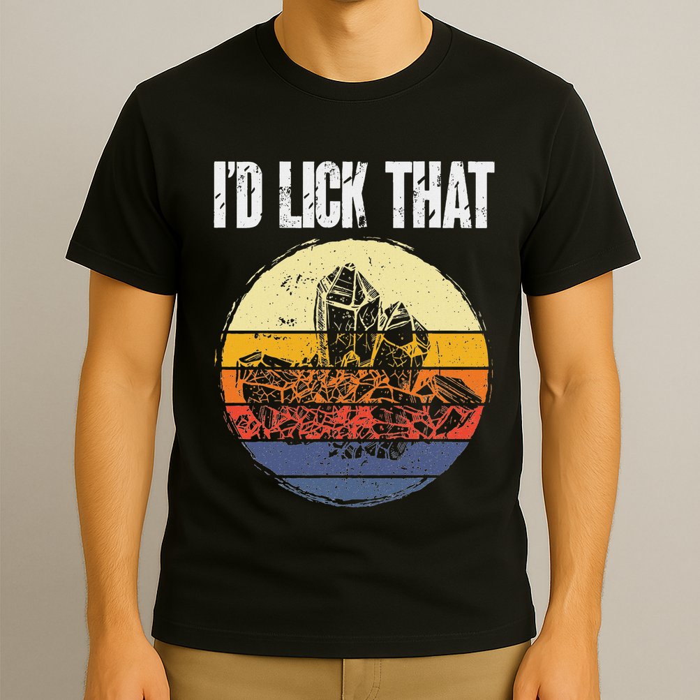 Rockhound ID Lick That Retro Geology Rock Collecting T-Shirt