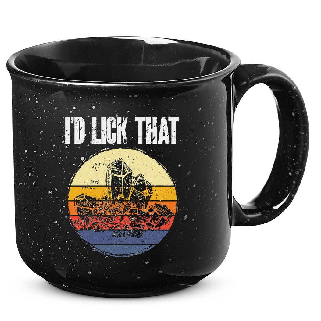 Rockhound ID Lick That Retro Geology Rock Collecting 15oz Campfire Ceramic Mug