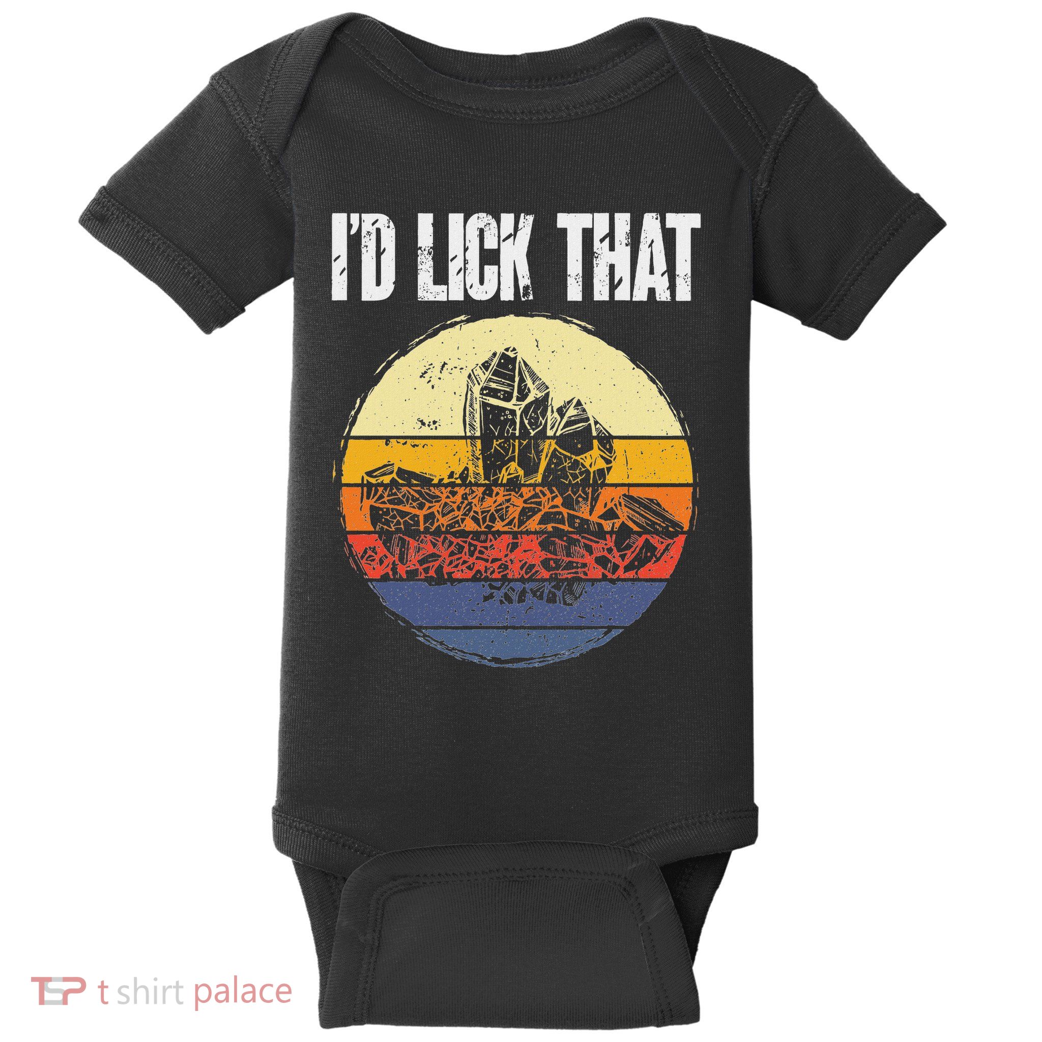Rockhound ID Lick That Retro Geology Rock Collecting Baby Bodysuit