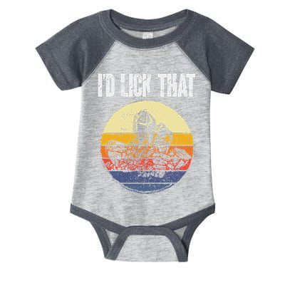 Rockhound ID Lick That Retro Geology Rock Collecting Infant Baby Jersey Bodysuit