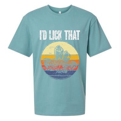 Rockhound ID Lick That Retro Geology Rock Collecting Sueded Cloud Jersey T-Shirt