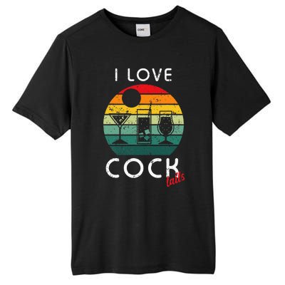 Retro I Love Cocktails Funny Adult Drinking Humor Pun Tall Fusion ChromaSoft Performance T-Shirt