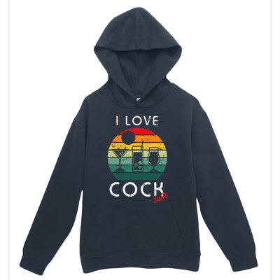 Retro I Love Cocktails Funny Adult Drinking Humor Pun Urban Pullover Hoodie