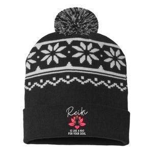 Reiki Is Like A Hug For Your Soul Reiki Healing Master USA-Made Snowflake Beanie