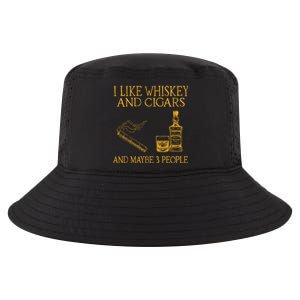 Retro I Like Whiskey And Cigars And Maybe 3 People Cool Comfort Performance Bucket Hat