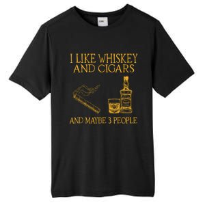 Retro I Like Whiskey And Cigars And Maybe 3 People Tall Fusion ChromaSoft Performance T-Shirt