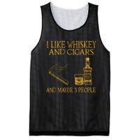 Retro I Like Whiskey And Cigars And Maybe 3 People Mesh Reversible Basketball Jersey Tank