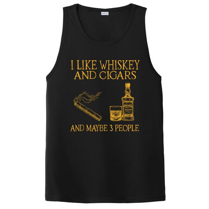 Retro I Like Whiskey And Cigars And Maybe 3 People PosiCharge Competitor Tank