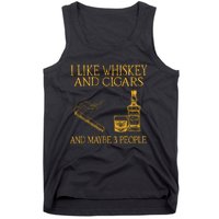 Retro I Like Whiskey And Cigars And Maybe 3 People Tank Top