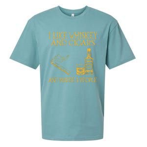 Retro I Like Whiskey And Cigars And Maybe 3 People Sueded Cloud Jersey T-Shirt