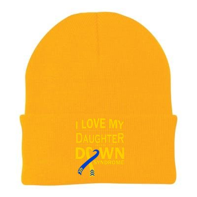 Ribbon I Love My Daughter With Down Syndrome Gift Knit Cap Winter Beanie