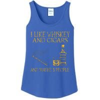 Retro I Like Whiskey And Cigars And Maybe 3 People Ladies Essential Tank