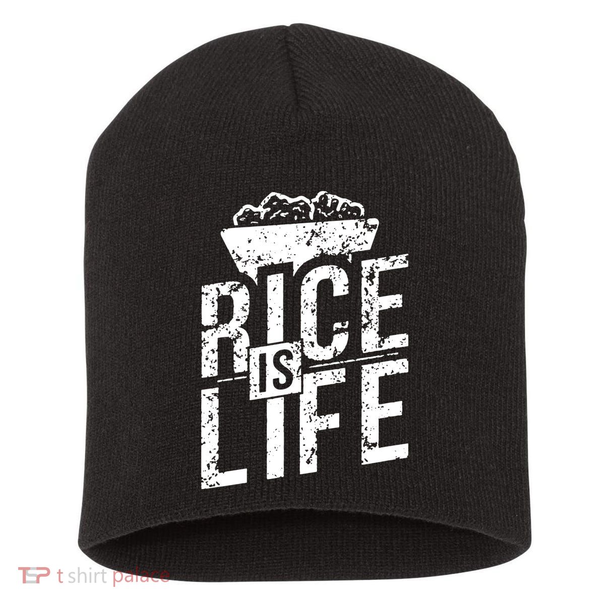 Rice Is Life Short Acrylic Beanie