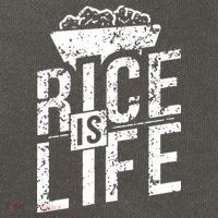 Rice Is Life Cotton Canvas Backpack