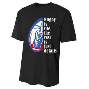 Rugby Is Life Rugby Squad Funny Rugby Sports Performance Sprint T-Shirt