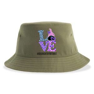 Reading Interventionist Love St Patricks Day Gnome Leopard Gift Sustainable Bucket Hat