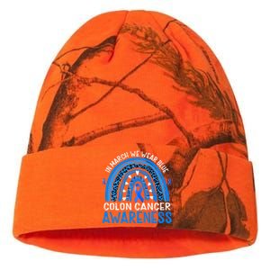 Rainbow In March We Wear Blue Colon Cancer Awareness Gift Kati Licensed 12" Camo Beanie