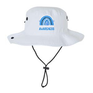 Rainbow In March We Wear Blue Colon Cancer Awareness Gift Legacy Cool Fit Booney Bucket Hat