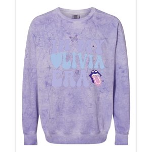 Retro In My Olivia Era Gift Colorblast Crewneck Sweatshirt