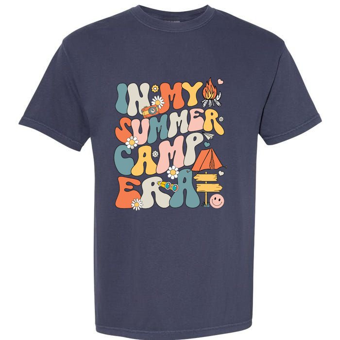 Retro In My Summer Camp Era Camping Crew Last Day Of School Garment-Dyed Heavyweight T-Shirt