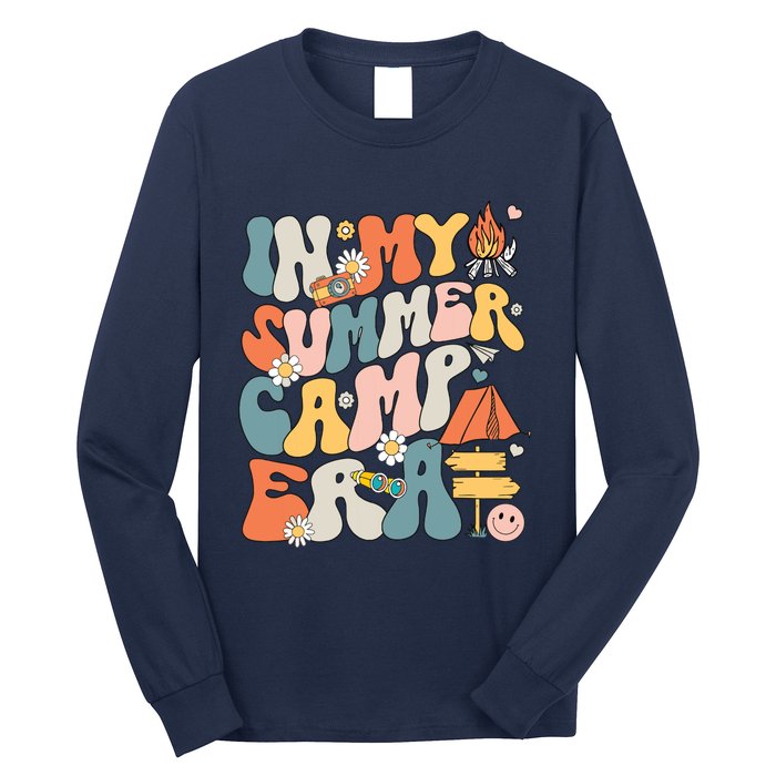 Retro In My Summer Camp Era Camping Crew Last Day Of School Long Sleeve Shirt