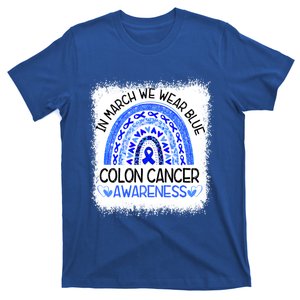 Rainbow In March We Wear Blue Colon Cancer Awareness Gift T-Shirt