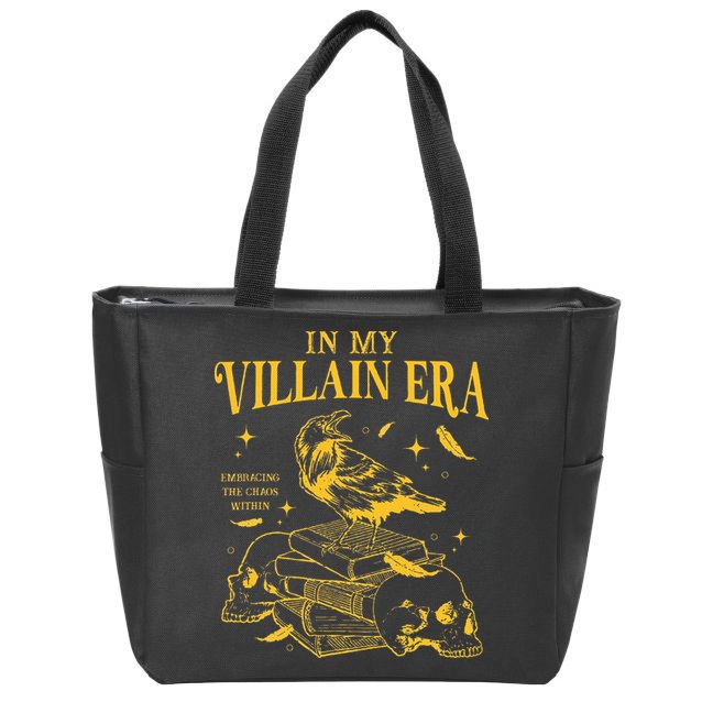 Retro In My Villain Era Morally Grey Books Club Zip Tote Bag