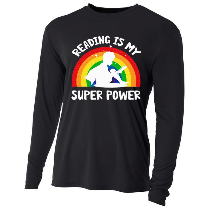 Reading Is My Superpower Book Teacher Cooling Performance Long Sleeve Crew