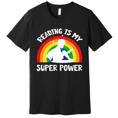 Reading Is My Superpower Book Teacher Premium T-Shirt