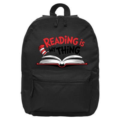 Reading Is My Everything Cat With Hat Bookworm 16 in Basic Backpack