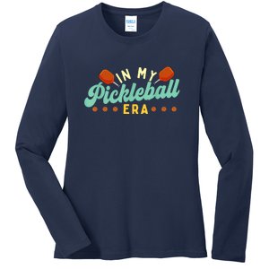 Retro In My Pickleball Era Pickleball Player Best Gift Pickleballer Ladies Long Sleeve Shirt