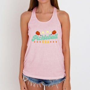 Retro In My Pickleball Era Pickleball Player Best Gift Pickleballer Women's Knotted Racerback Tank