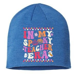 Retro In My Spooky Teacher Era Ghost Teacher Halloween Meaningful Gift Sustainable Beanie