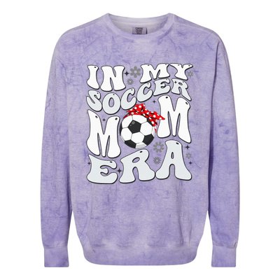 Retro In My Soccer Mom Era Mama Colorblast Crewneck Sweatshirt