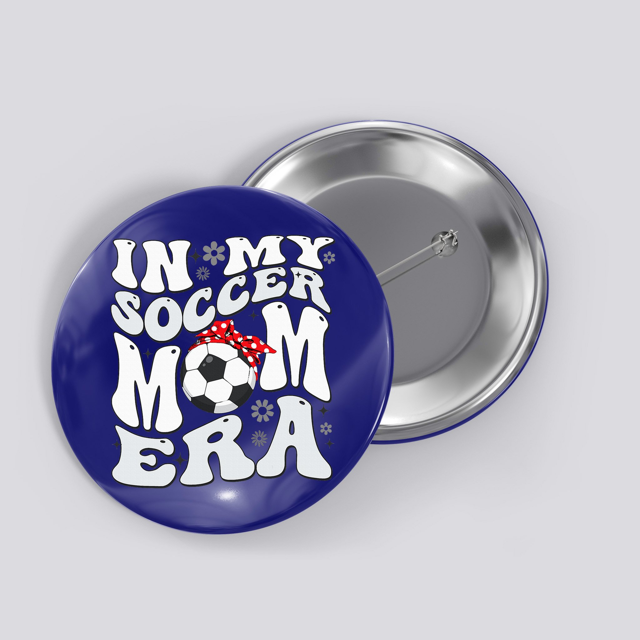 Retro In My Soccer Mom Era Mama Button