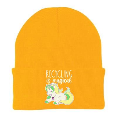 Recycling Is Magical Earth Day Unicorn Recycle Knit Cap Winter Beanie