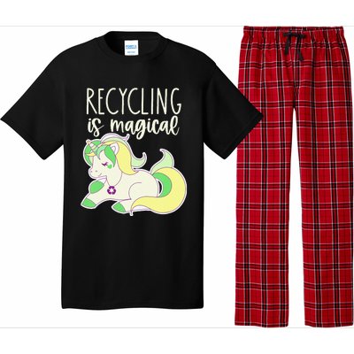 Recycling Is Magical Earth Day Unicorn Recycle Pajama Set