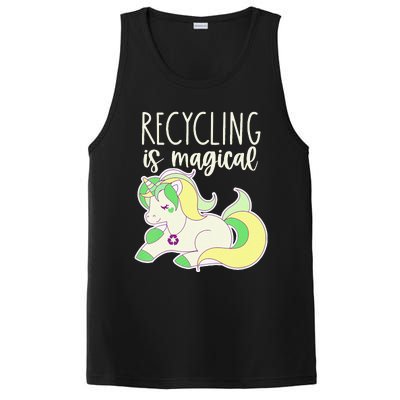 Recycling Is Magical Earth Day Unicorn Recycle PosiCharge Competitor Tank