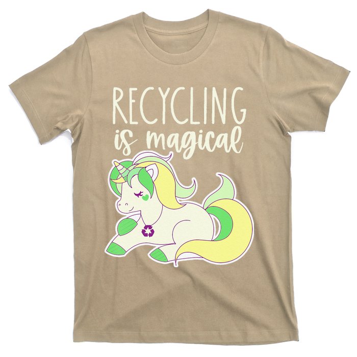 Recycling Is Magical Earth Day Unicorn Recycle T-Shirt