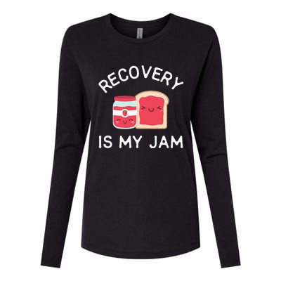 Recovery Is My Jam Funny Celebrate Clean And Sober Gifts Womens Cotton Relaxed Long Sleeve T-Shirt