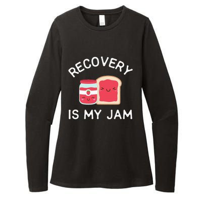 Recovery Is My Jam Funny Celebrate Clean And Sober Gifts Womens CVC Long Sleeve Shirt