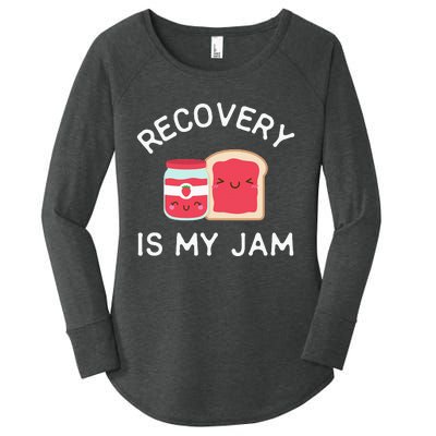 Recovery Is My Jam Funny Celebrate Clean And Sober Gifts Women's Perfect Tri Tunic Long Sleeve Shirt