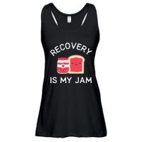 Recovery Is My Jam Funny Celebrate Clean And Sober Gifts Ladies Essential Flowy Tank